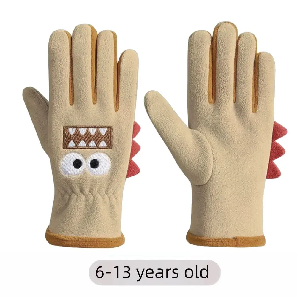 

Милые мультяшные перчатки, ветрозащитные флисовые перчатки с длинными пальцами, мягкие зимние теплые студенческие наручные перчатки для спорта на открытом воздухе