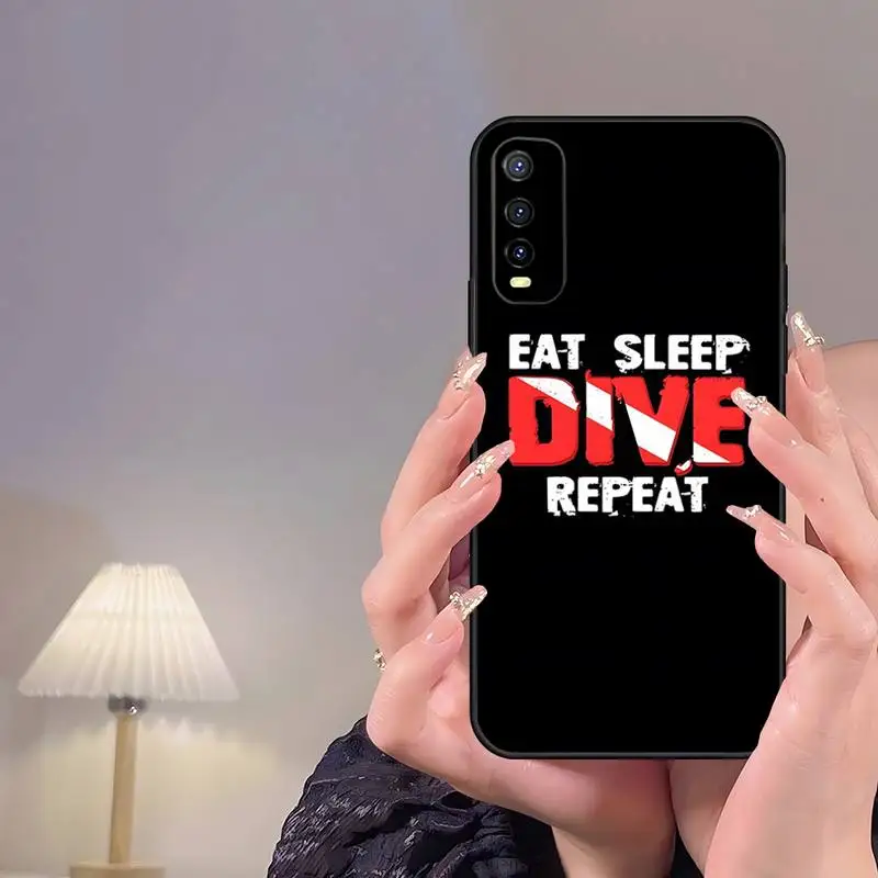 Diver Down Scuba Phone Case For VIVO Y 95 Y93 Y20 V 19 80 31 70 17 15 23 21 E S10 IQOO 9 Pro X60 NEX Mobile Phone Accessories