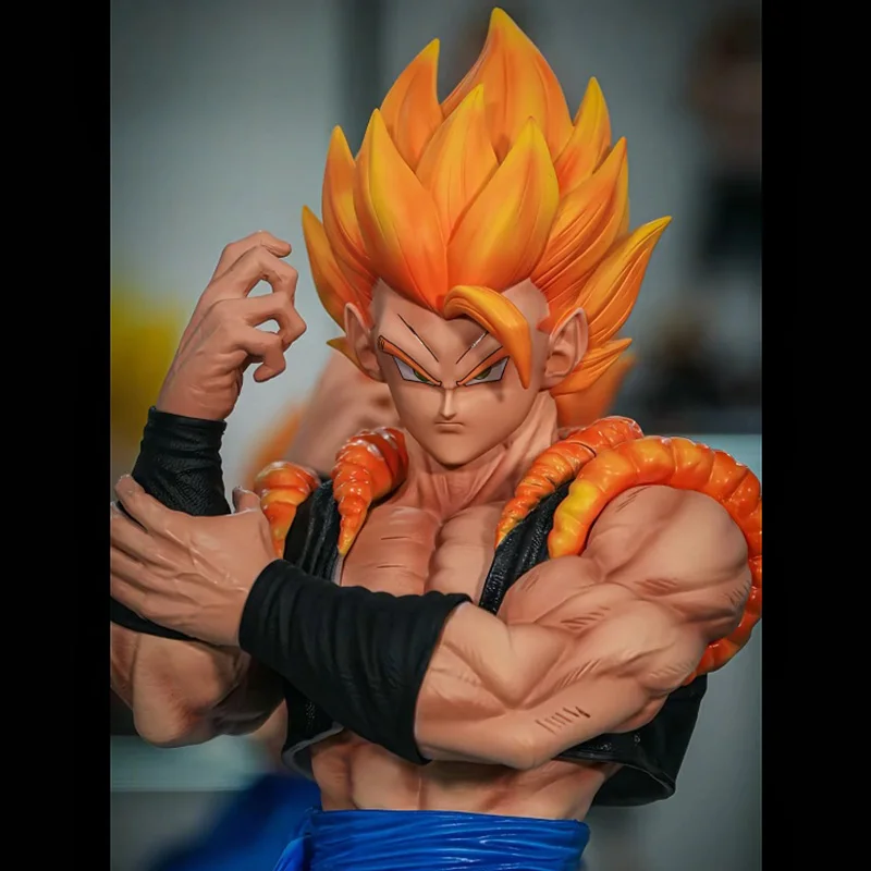 

53 см/20,87 дюйма Статуя Jt Аниме Dragon Ball Gogeta Vegetto Фигурка Статуя Super Saiyan Фигурки Коллекция Модель Игрушки Подарки