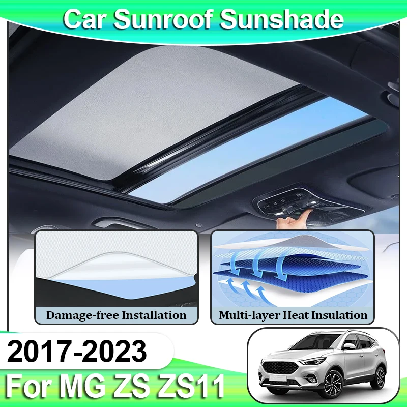 

Electrostatic Sunshade For MG ZS Accesorios ZX ZST Astor VS ZS11 2017~2023 Sun Protection Sunroof Cover Car Accessories Anti UV