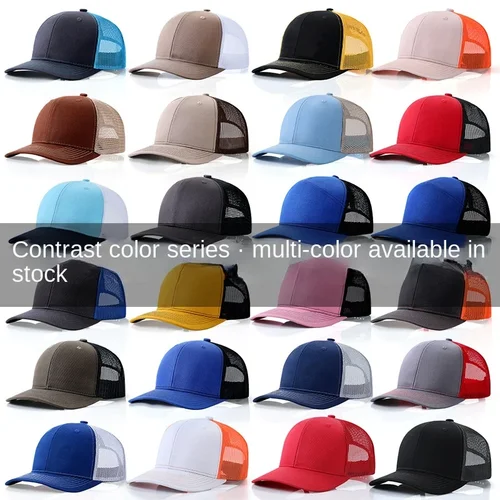 Imagen 2 del producto Logotipo personalizado estampado bordado Microbend Brim Snapback sombreros nuevo adulto Casual acrílico deportes malla sombrero mujeres hombres tenis gorra de béisbol