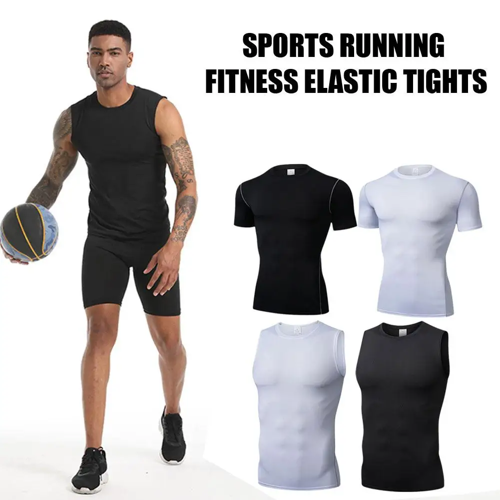 Men's Sleeveless Basketball Sports T-Shirt Quick Drying Breathable Tank Top For Running Training Marathon Fitness Vest K4Y4