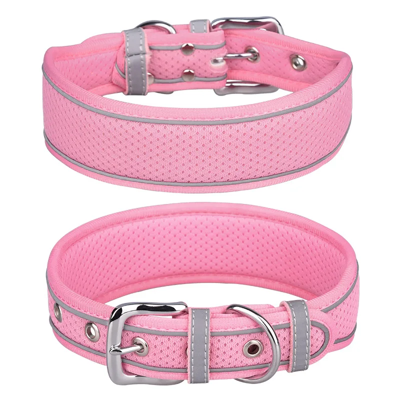 Bling Rhinestone Dog Collar Soft Comfortable Stylish Dog Collar with Bright Reflective Stripe Premium Adjustable Diamond Collar