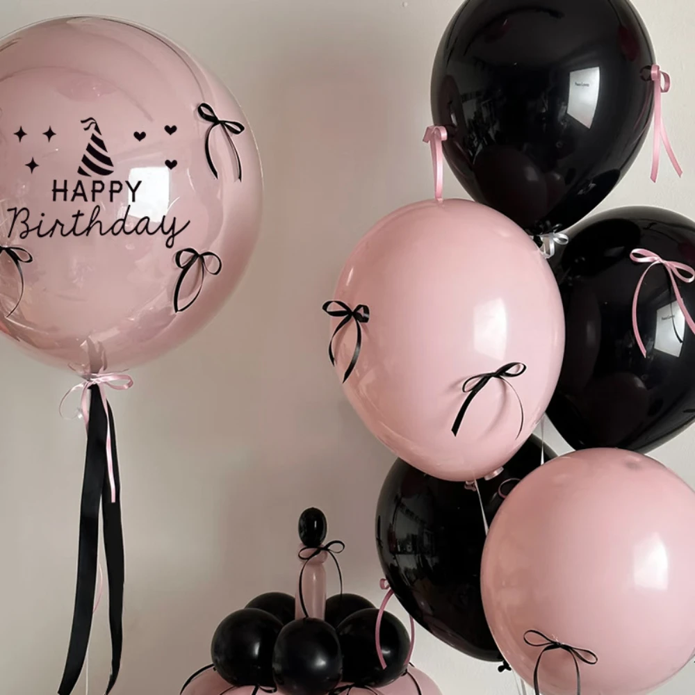 Globos de Cumpleaños Inspirados en el Ballet con Lazo de Cinta, Decoraciones Festivas para Fiestas, Bodas, Aniversarios, Día de la Madre, Lindos