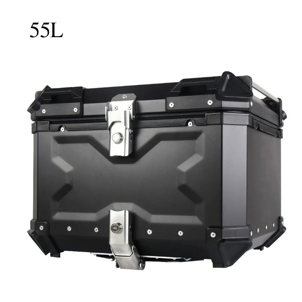 

55L Universal Motorcycle Aluminum Alloy Rear Trunk Luggage Case Quick Release Electric Motorbike Waterproof Tail Box Storage Box