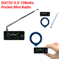 SI4732 0.5-108mhz Portable Radio ESP-32-S3 Main Control  LSB USB AM FM Pocket Mini Radio All Band Radio Receiver with IPS Screen