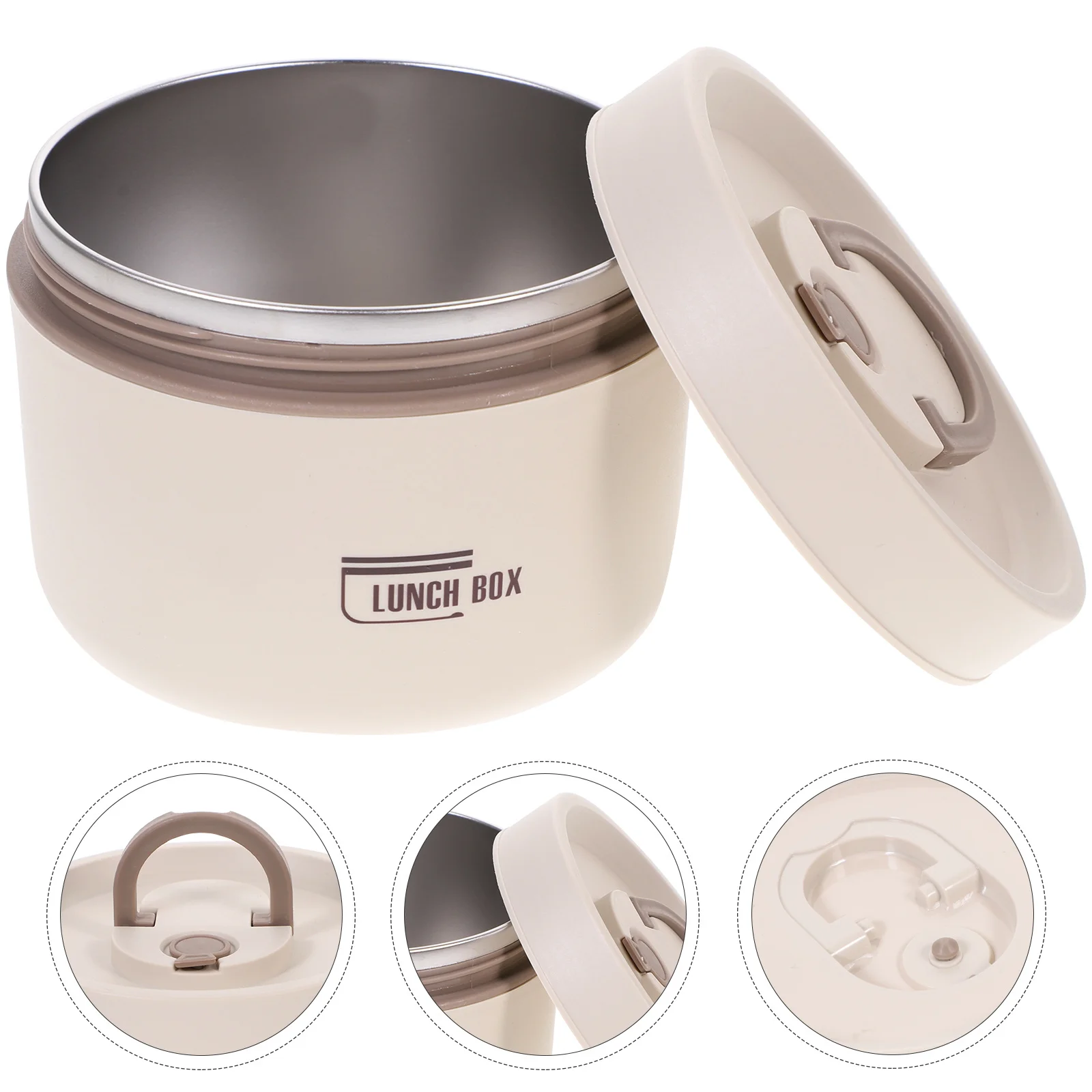 صندوق بينتو الحراري، حاوية طعام معزولة، صندوق غداء عملي للبالغين، مكتب المدرسة، السفر، تخزين الوجبات الخفيفة للفاكهة #1