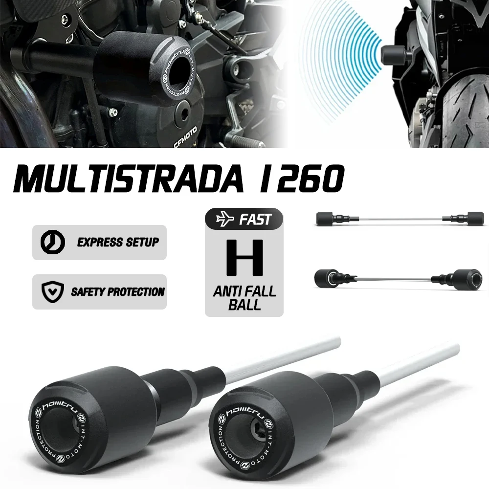 

For Ducati Multistrada 1260 S/D Air Pikes Peak 2018-2020 motorcycle modification front fork axle sliding protector crash pad