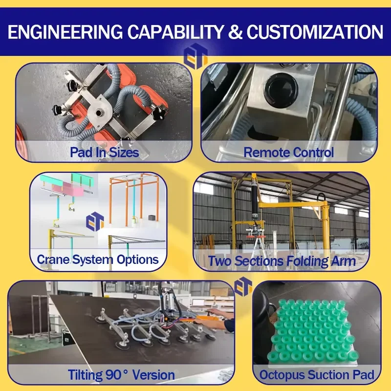 2026 Easytech OEM Panel Professional Powered Affordable Drum Telescopic Rated Cover Power Mover Control Vacuum Tube Lifter
