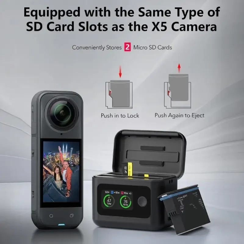 

Intelligent Fast Battery With LCD Screen And Safety Protections For X5 Compact Camera Battery Charging Hubs