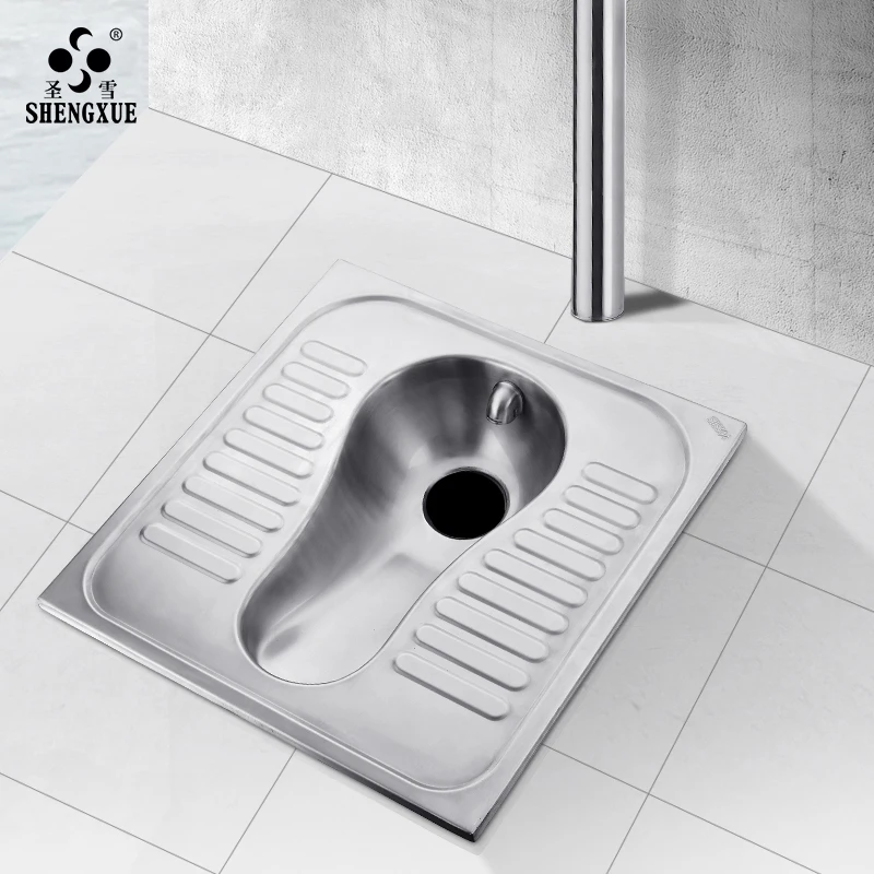 304 Stainless Steel Widened Squat Toilet Household Odor-proof Toilet PublicComplete Bedpan Squat