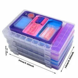 DIY Diamond Painting Storage Box Accessories Kit, multi color Diamond embroidery Tool Kit.Multifunctional Art Painting Tool comb