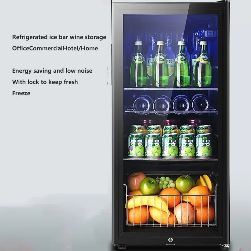Única porta armário do vinho, BC-90L, barra, escritório, sala de estar, casa, hotel, refrigerador pequeno, congelador da bebida do chá