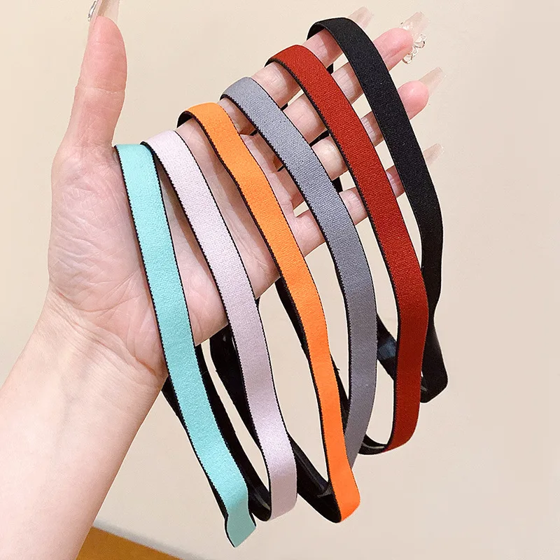 Sports Headbands for Women Men Elastic Sports Hairbands Non-Slip Thin Football Running Sweatbands Hair Accessories