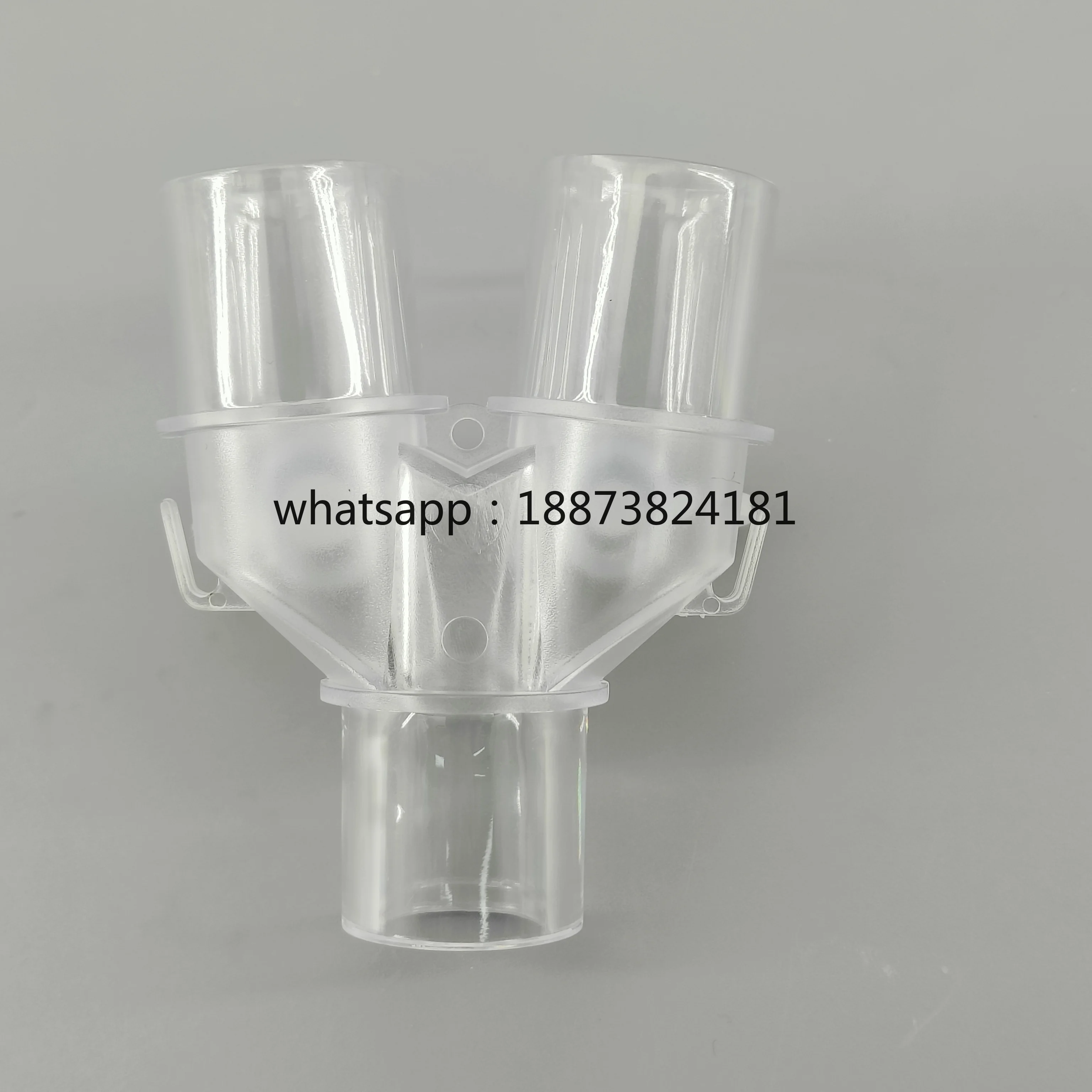 PC Material Y-type tee connector with hole, respirator pipeline fittings breathing pipeline tee fast shipping