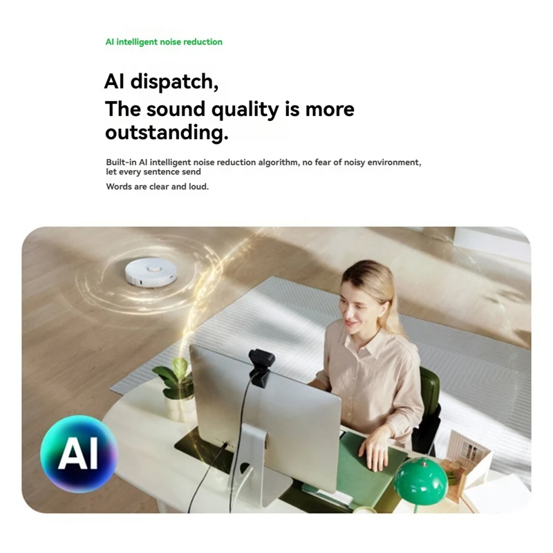 For Insta360 Link 2C 4K Webcam Superior 1/2" Sensor, Auto Framing, HDR, AI Noise-Canceling Mic Smart 4K Live Camera