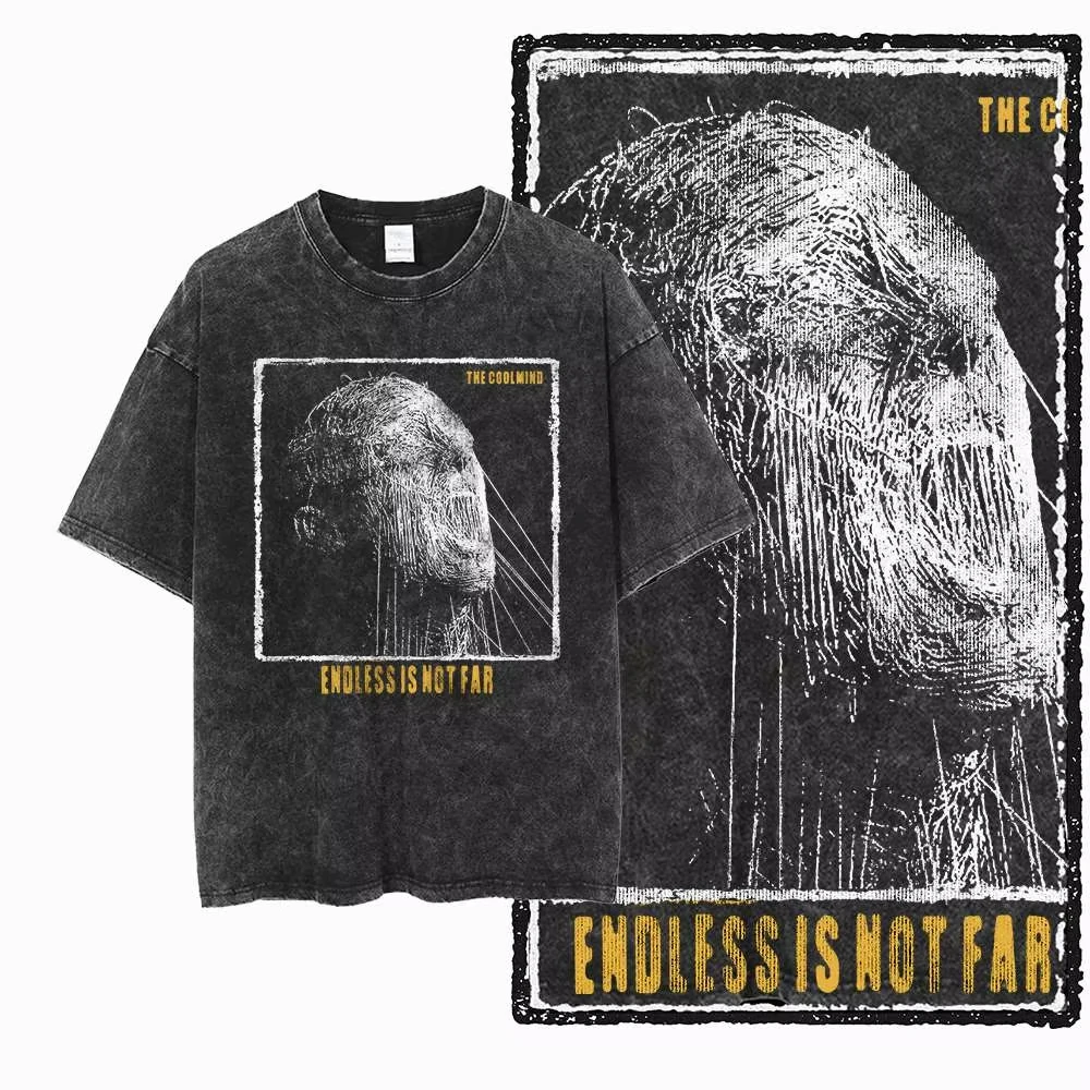 

Exclusive Vintage 100% Cotton COOLMIND Men's T-shirt | Acid Washed Streetwear Big Size Cool O-neck Men's Tee Tshirt
