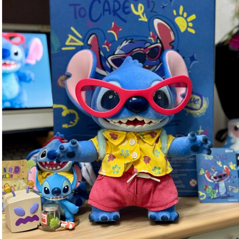

Miniso Genuine Stitch Summer Series Vinyl Figurines Cute Figurines Collectible Statues Dolls Holiday Birthday Gifts