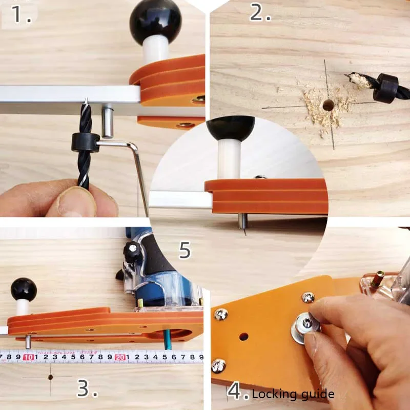 Fräserbasis, Ersatzbasis für elektrische Handtrimmer, Basis für Holzbearbeitungs-Kantenschneider-Fräsmaschinen, Zubehör für Elektrowerkzeuge – Detail 9