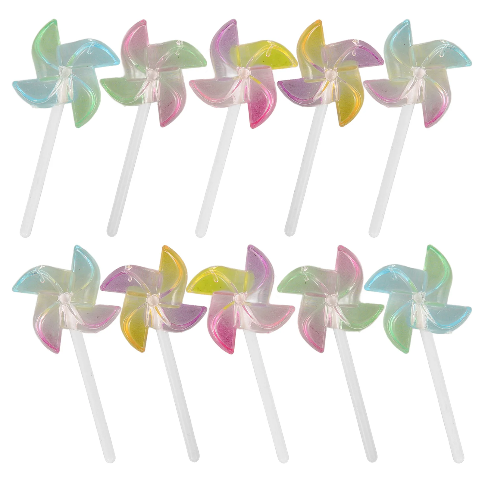 10 Buah Gantungan Kunci Resin Bentuk Lolipop untuk Proyek Kerajinan DIY, Liontin Gaya Kalung Gelang, Aksesori Dekoratif