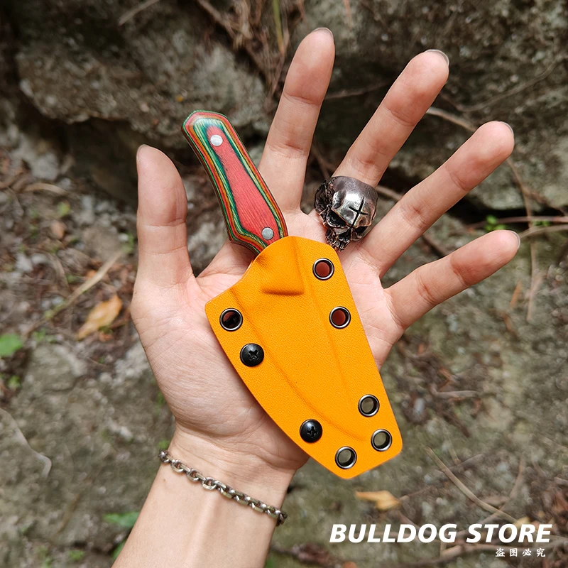 EDC في الهواء الطلق المحمولة شفرة مثبتة سكين مع غمد صغير التخييم بقاء Bushcraft السكاكين التكتيكية والعتاد سكين الجيب الأصلي