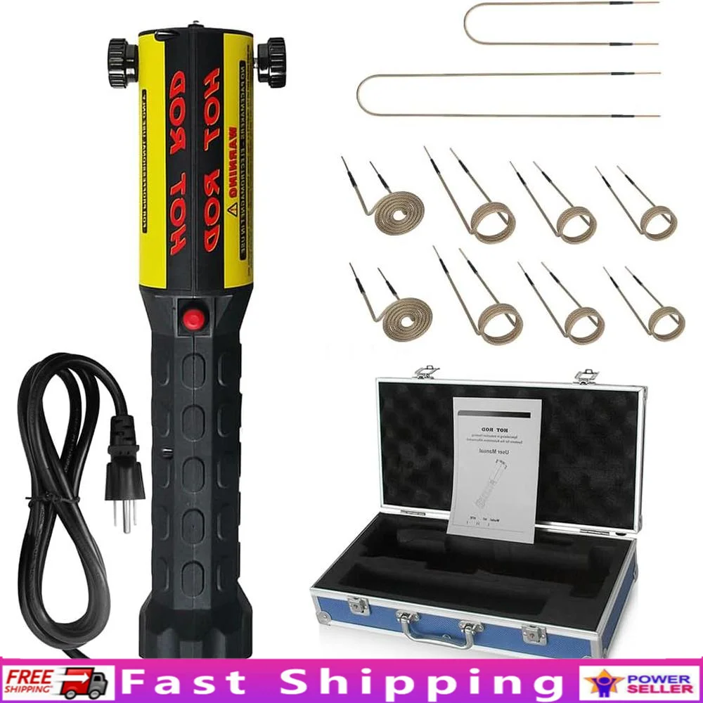 

Magnetic Induction Heater Tool with 10 Coils Portable Box Fast Heating Removable Bolts Rusted Nuts Automotive Repair