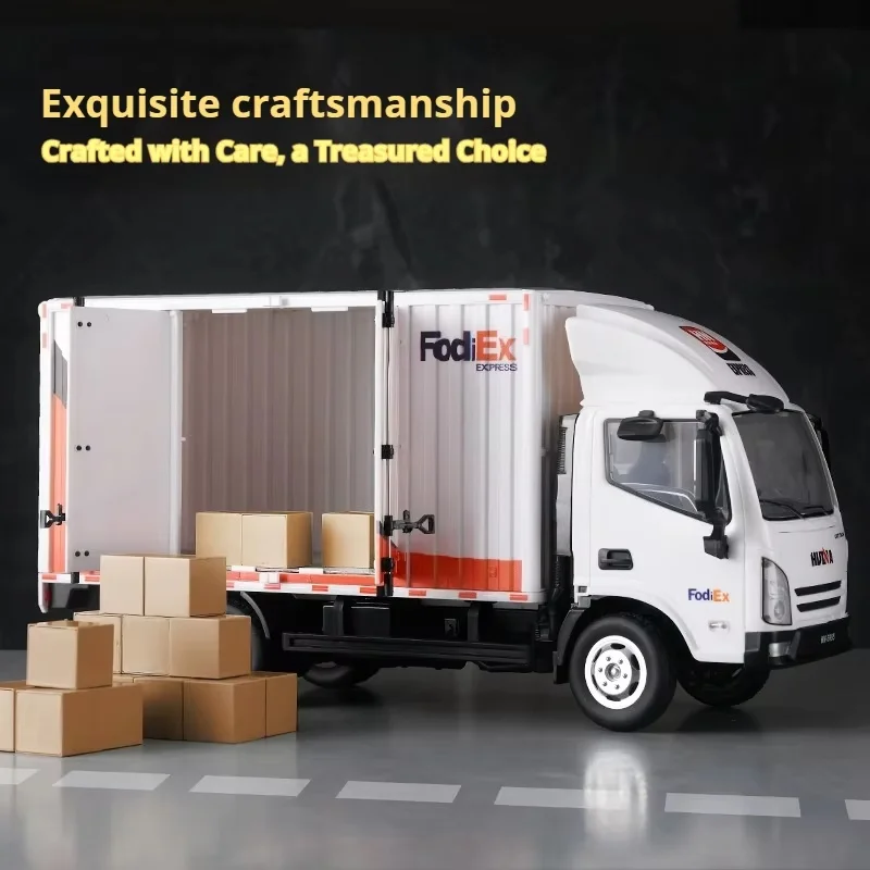 RC Car 1524 1:18 Scale Remote Control Car 13CH RC Car Express Delivery Truck With Cargo Loading Feature Small Floating Van Gift