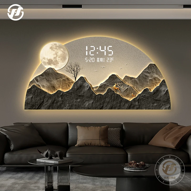 ساعات حائط لديكور الغرفة كبيرة الحجم، جدار معدني، آلية فاخرة لطيفة، ساعة حائط داخلية، أثاث فندق Relogio De Parede