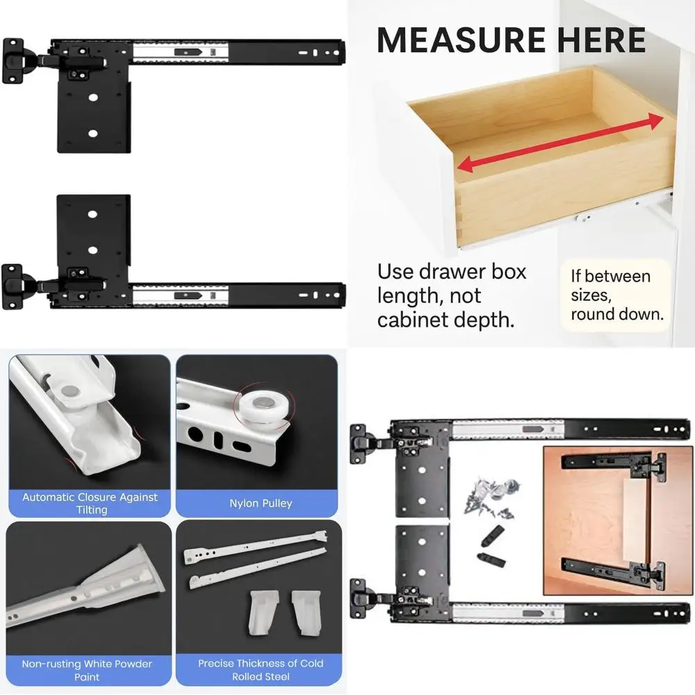 

Комплект самозакрывающихся фурнитур для раздвижных дверей, 14, 1/8 дюйма, черный, вставное применение для работы с плавной дверью