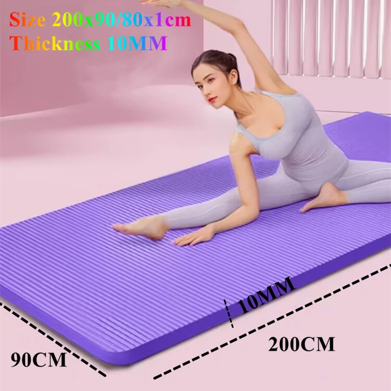 200 × 90/80 × 1 سنتيمتر اللياقة البدنية ممارسة الوسادة للمنزل الطابق تجريب اليوغا حصيرة بيلاتيس اللياقة البدنية حصيرة Thicknes عدم الانزلاق اليوغا وسادة السفر