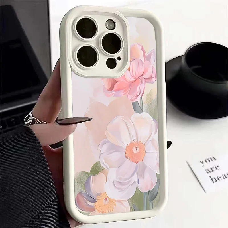 Funda con estampado de flores para Infinix Note 40 Hot 50 40 Pro 30i 30 Play 40i GT 20 10 Tecno Camon 30 Spark 30C 10 Pro 20C Smart 8 9