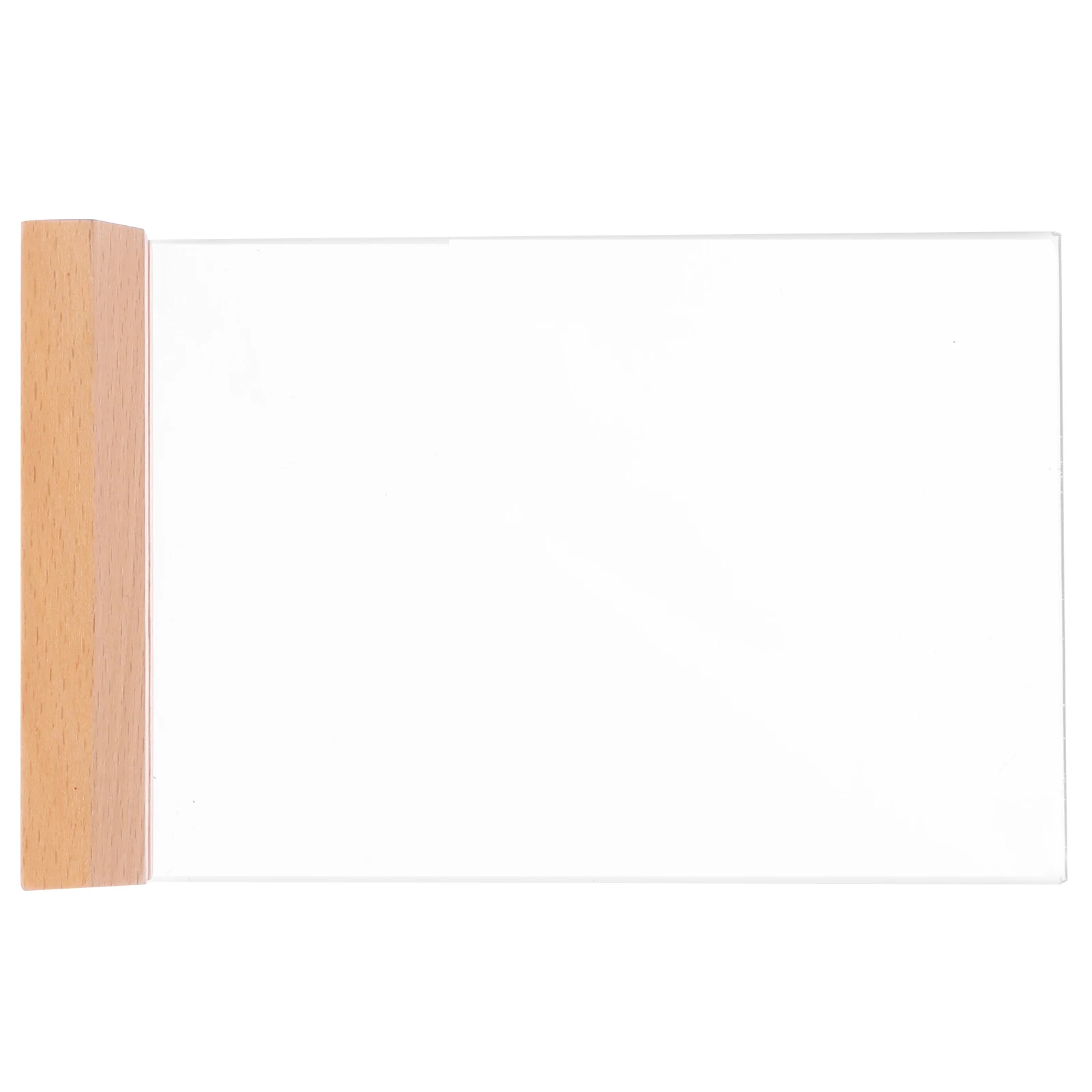 Acrylic Sign Holder Stand Plastic Paper Vertical Window Wood Clear Holders Flyer Document Standing