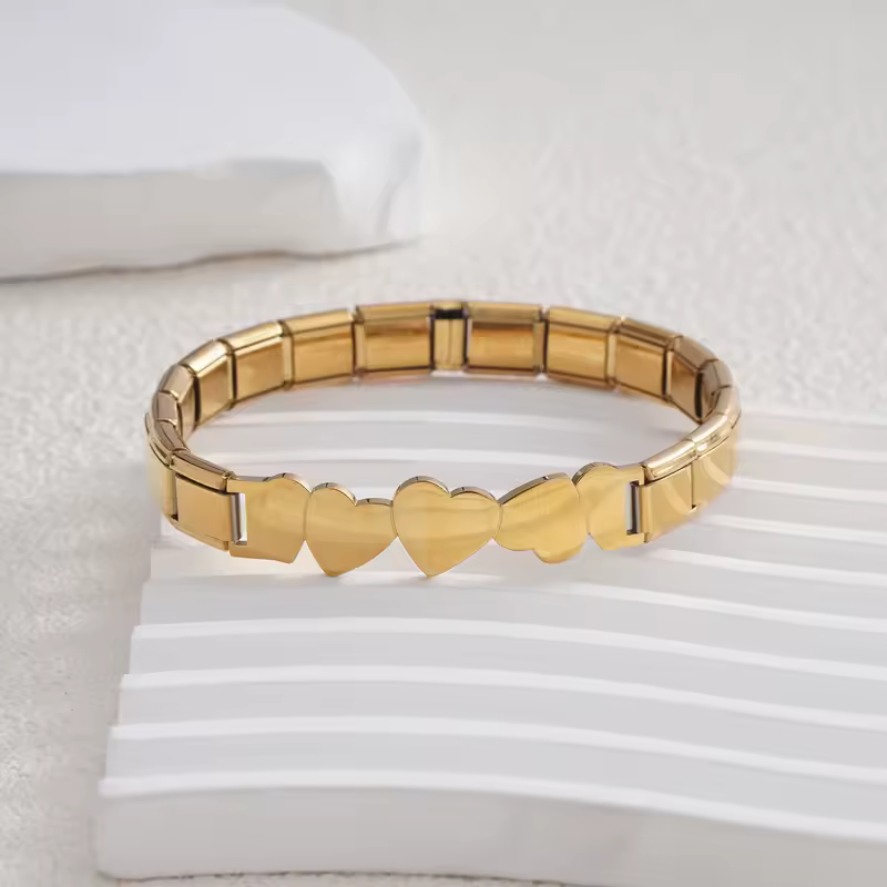 For Women Men Italian Charm Link 9mm Width Silver Gold Color Stainless Steel Bracelets on Hand DIY Making Jewelry Wholesale - Image 14