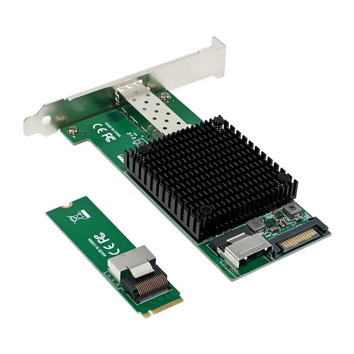 M.2 10G Server Network Card M.2 M X520-DA1 10G SFP+ Fiber Optic Industrial Computer Server Network Card JL82599EN Chip—AA56