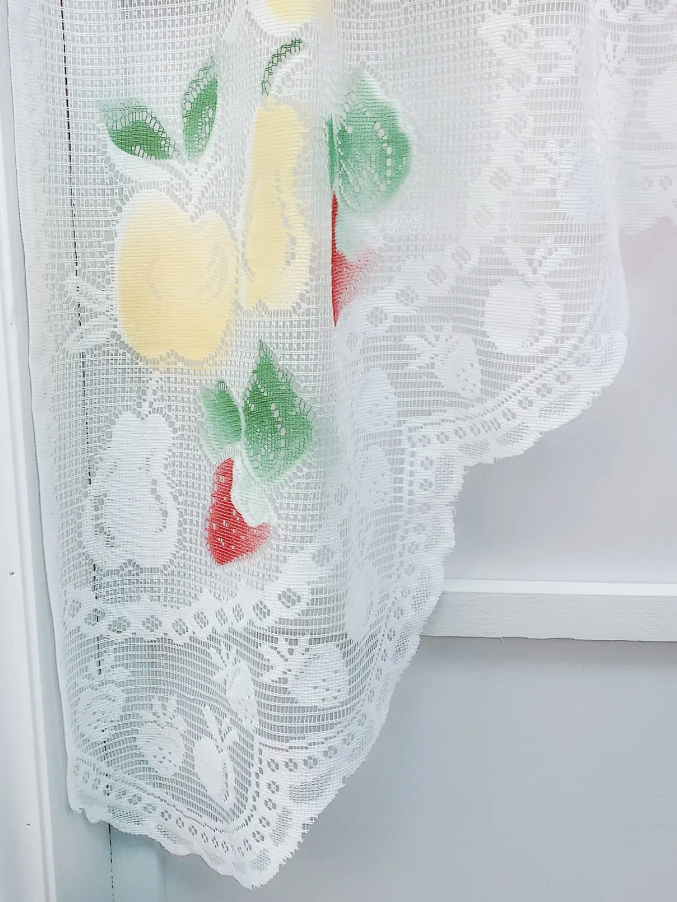 カラフルなフルーツレースのカーテン,窓の装飾,キッチン,リビングルーム,ベッドルーム,休暇,パーティー