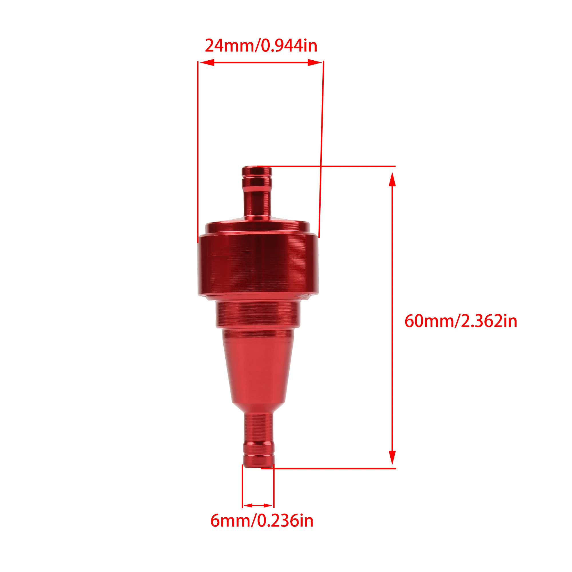 Universeller Motorrad 6mm Benzin-Ölfilter CNC Aluminium für Dirt Bike ATV Roller Motocross Ersatzteile – Detail 2