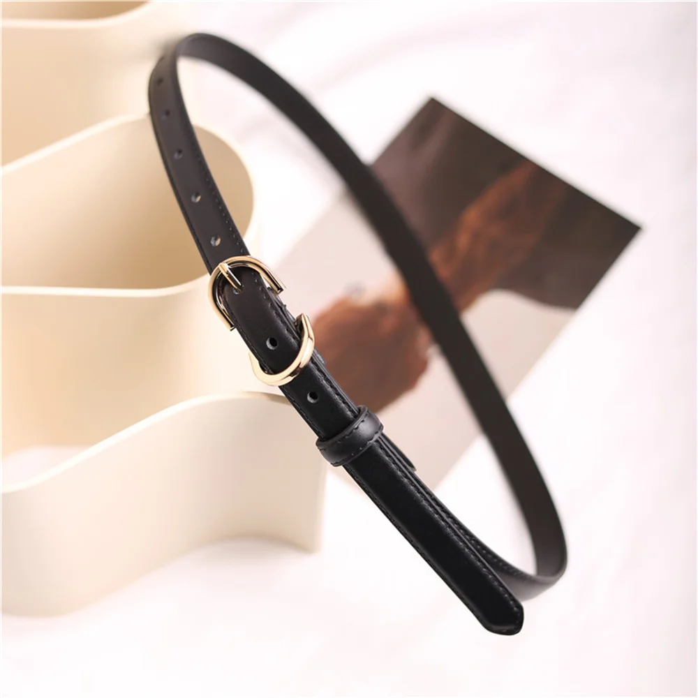 Fashion Women Genuine Leather Belt Korean Style Slim Belt for Dress Skirt Adjustable Waistble Clothing Accessories