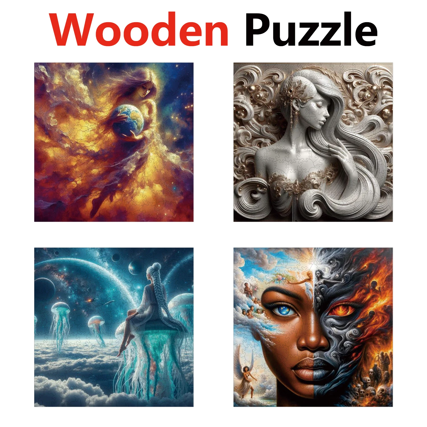 

Golden Light Goddess Mural Animal Puzzles High Quality Jigsaw Puzzle Wooden Puzzle Best Christmas Gift
