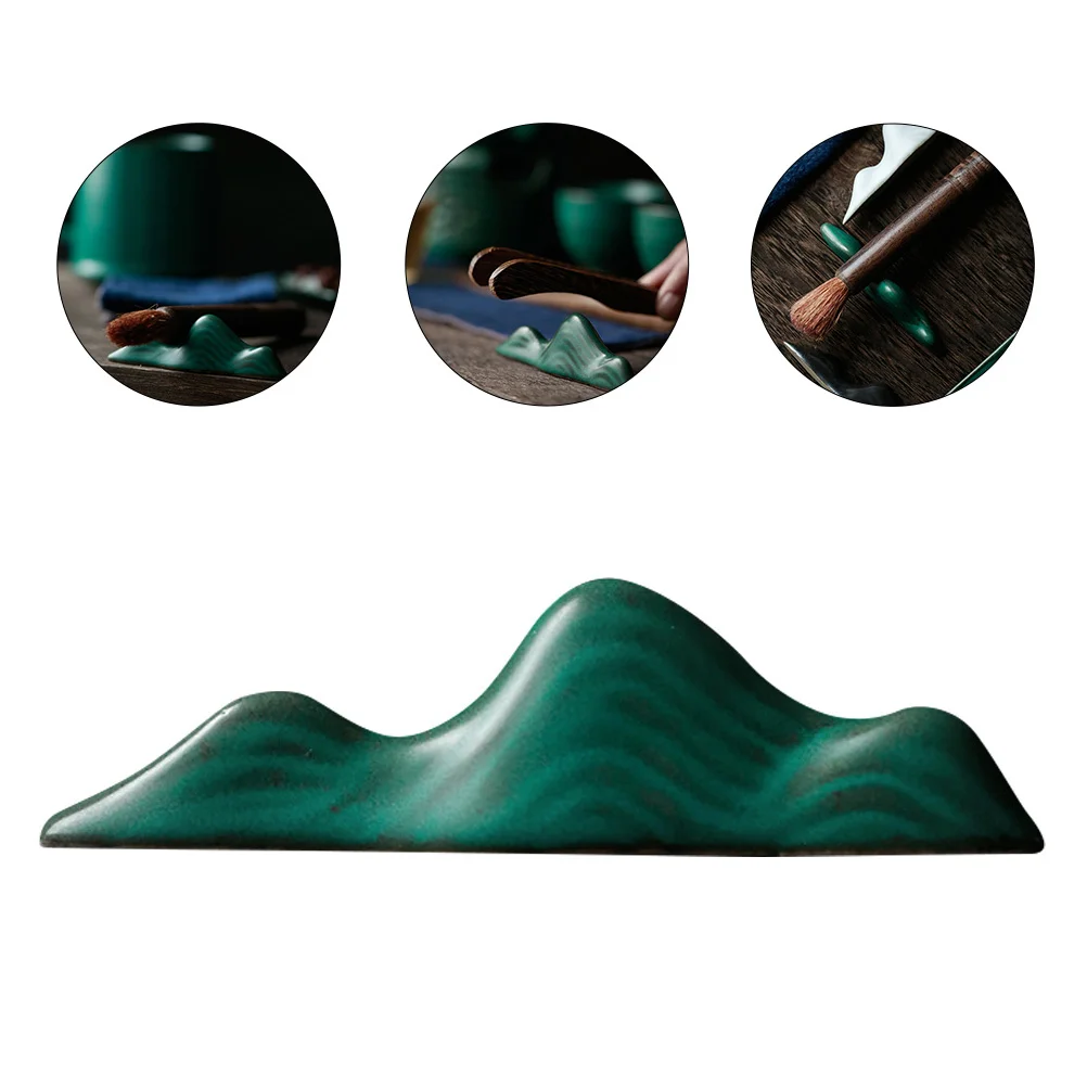 1Pcs Ceramic Painting Brush Holder Fine Craftsmanship Calligraphy Brush Rest for Line Drawing Pen Storage Home Office Decor
