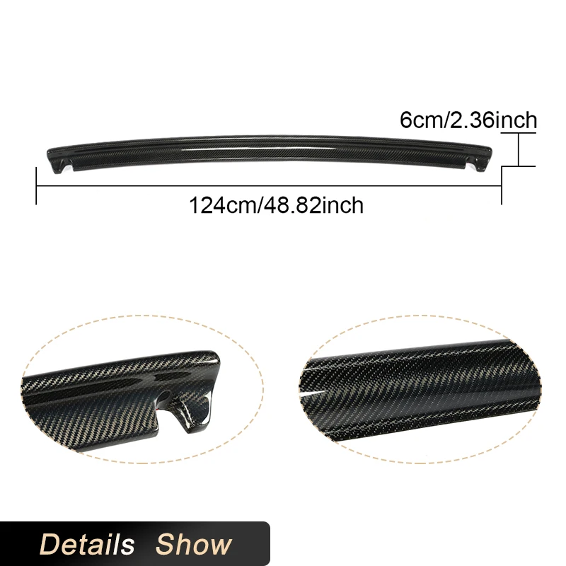 ألياف الكربون الخلفي الجذع المفسد أجنحة لنيسان سكايلاين R32 GTR 1989-1994 سيارة الخلفي سبويلر سباق التمهيد الجناح الشفاه طقم الجسم #5