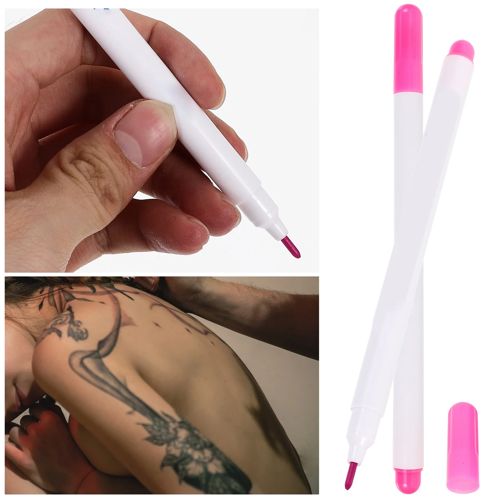 

12 шт., маркер для кожи с масляными чернилами, легко стираемый, долговечный, маркировочная ручка для позиционирования, для пирсинга татуировок, многоцелевой