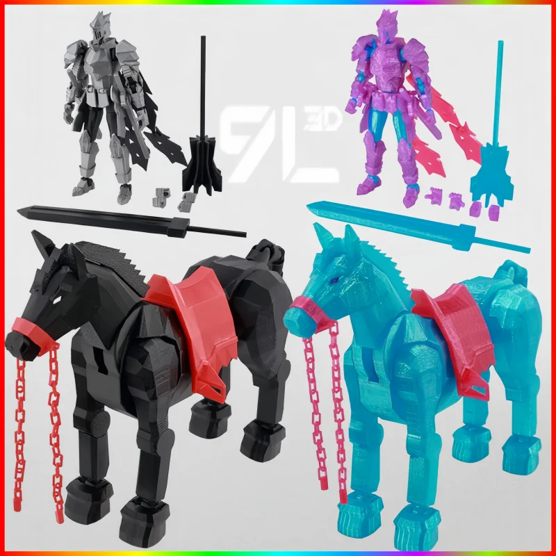 

In Stock ​9l3d Lucky13 Silver Armor Knight Action Figure Dummy13 With T13 Multi-Jointed 3d Printed Collectible Birthday Toy Gift