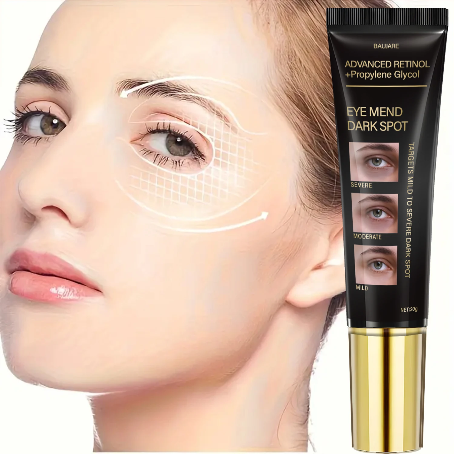 مصل ريتينول متطور لتصحيح البقع الداكنة، يهدف الدوائر الخفيفة إلى الشديدة، مع الكافيين وحمض الهيالورونيك. #1