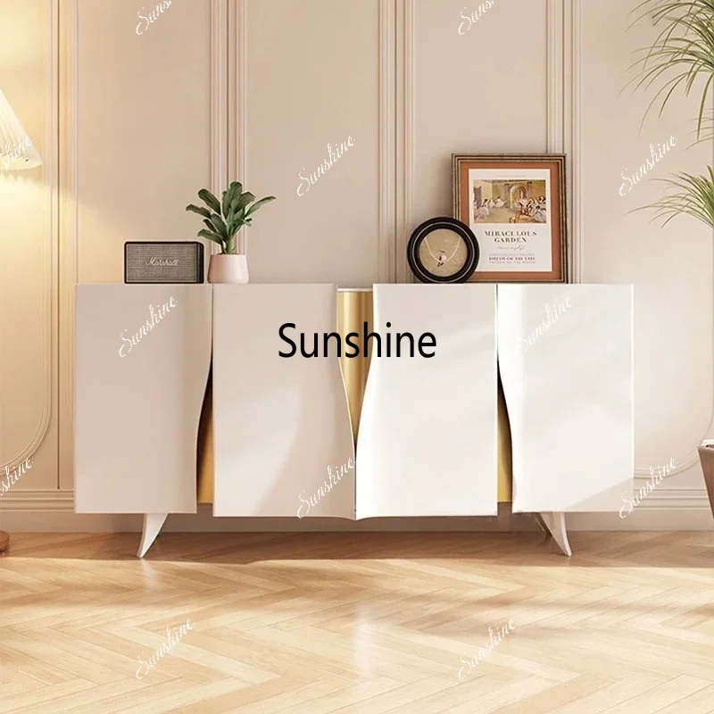French-style entryway cabinet, modern minimalist lacquered sideboard, Nordic living room decorative cabinetTJ