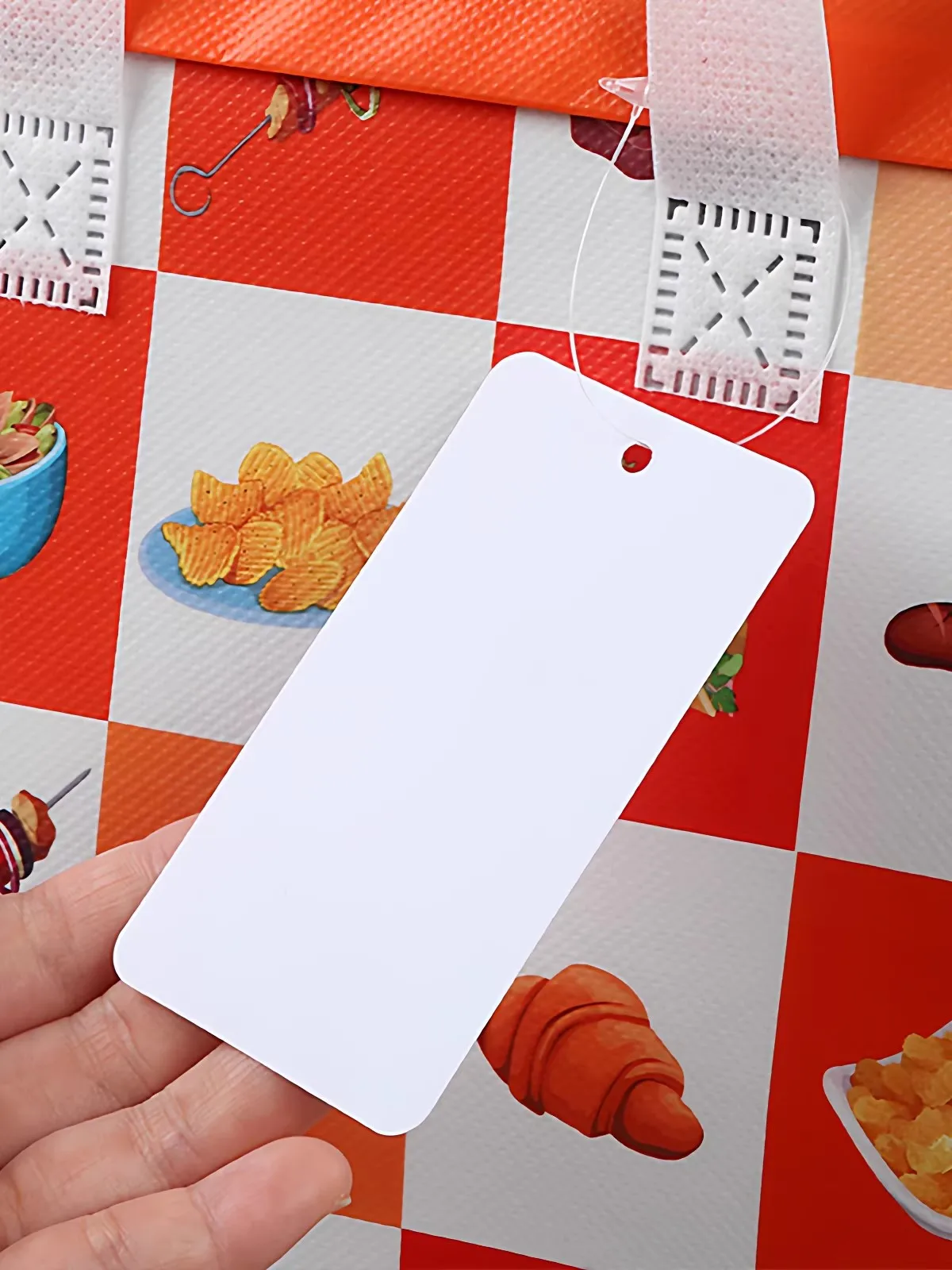 100 szt. 4 Rozmiary Okrągłe Kwadratowe Grube PVC Chromowane Metki Wiszące Etykiety na Ubrania Buty Torby Prezentowe Metki Prezentowe 5x5 cm 5x9 cm — zdjęcie 5