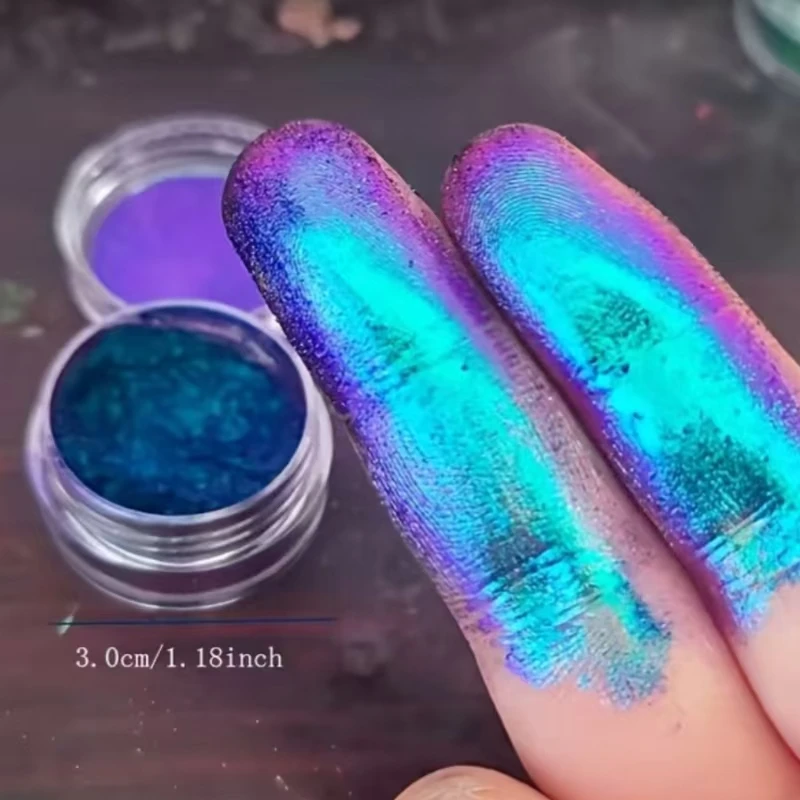 توفر تزيين الجسم المشرق وظلال العيون الوردية اللامعة باللون الأزرق #3