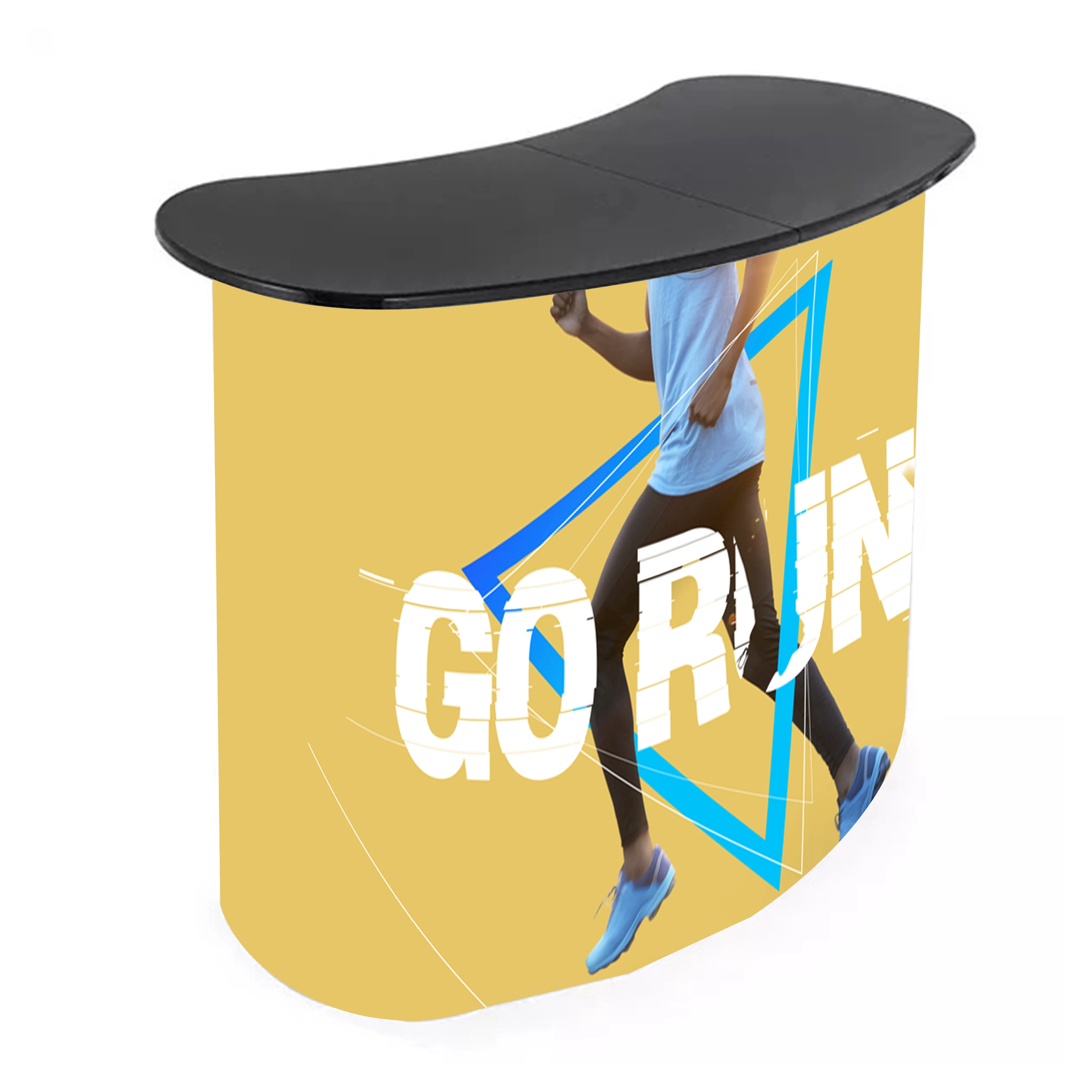 #Portable Rectangular Pop-Up Counter Display for Trade Shows Aluminium Promotional Table