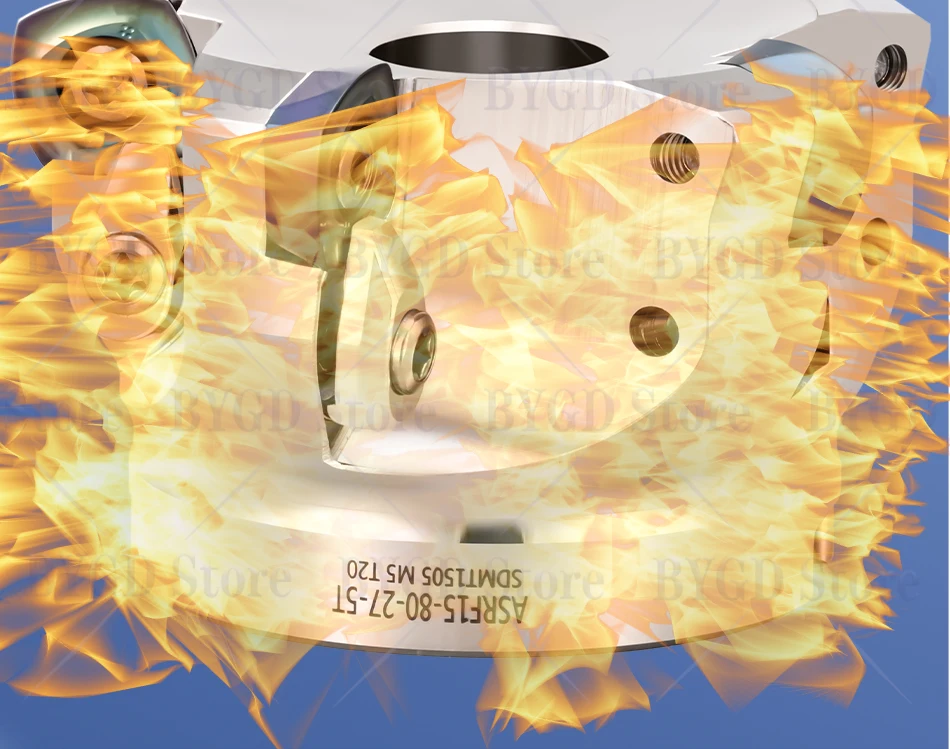 BYGD ASR ASRF12 ASRF15 Schneidkopf ASRF 50 63 80 Schneidkopfeinsatz SDMT1205 SDMT1505 FMB22 FMB Werkzeughalterhalterung Werkzeug – Detail 9