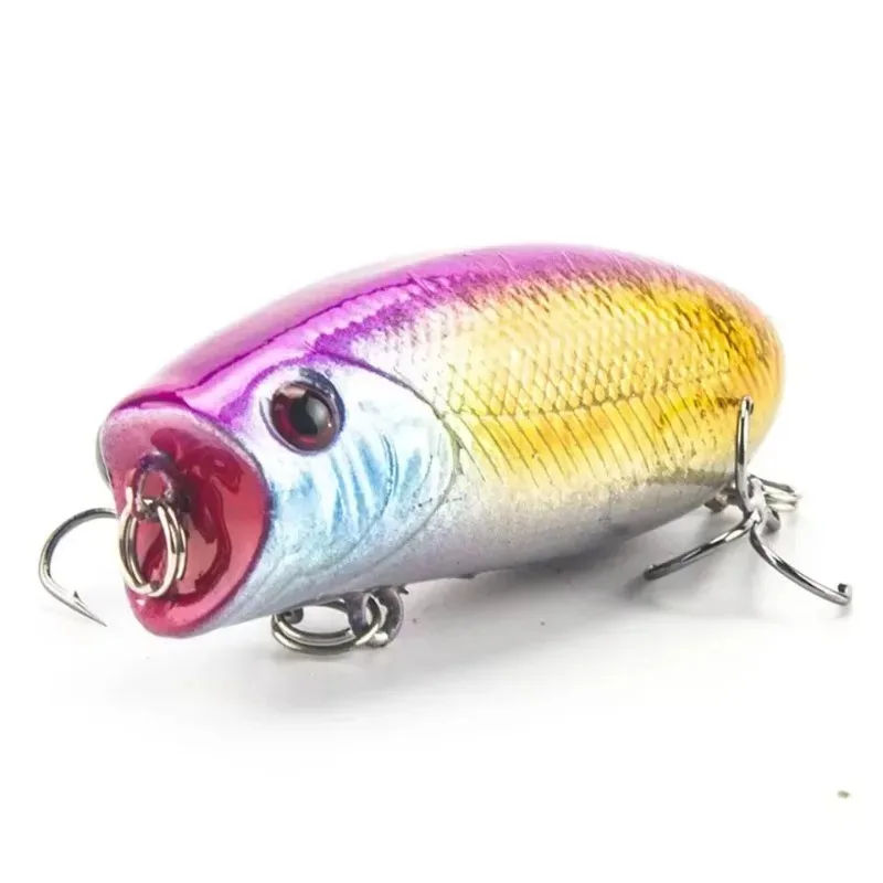 Hard Bait Artificial Wobblers Plastic Fishing Tackle with 6# Hooks 1pcs Fishing Lures 5.5cm 10.5g Floating Popper Bait