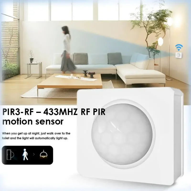 SONOFF PIR3-RF 433Mhz Smart Motion Sensor Work With SONORF Bridge Via EWeLink APP Alarm Notification Smart Scene For Smart Home